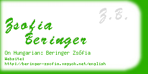 zsofia beringer business card